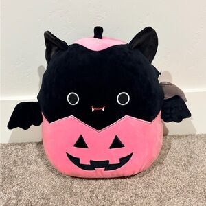 🦇 Emily Black Bat In Pink Pumpkin Halloween Original Squishmallows 12” BNWT